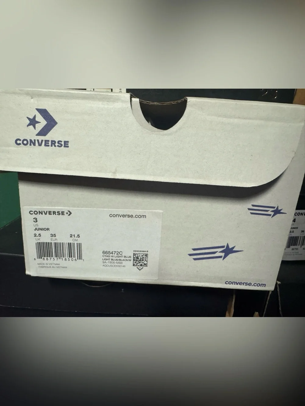 NEW Converse Unicorns Chuck Taylor All Star Hi Kids Blue High Top Shoes 665472C